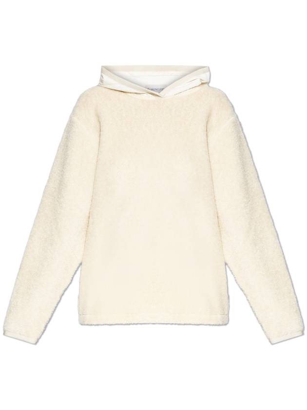 Fleece Teddy Hooded Top White - MONCLER - BALAAN 2