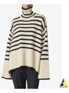 Signature Striped Turtleneck Light Sand - TOTEME - BALAAN 2