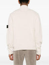 Half Zip-up Loose Fit Uneven Cotton Yarn Knit Top Beige - STONE ISLAND - BALAAN 5