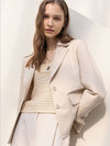 CLASSIC COTTON TAILORED JACKET_BEIGE - DEFEMME - BALAAN 2