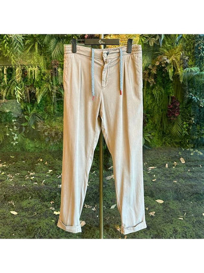 Side Pocket Banding Straight Pants Beige - KITON - BALAAN 2