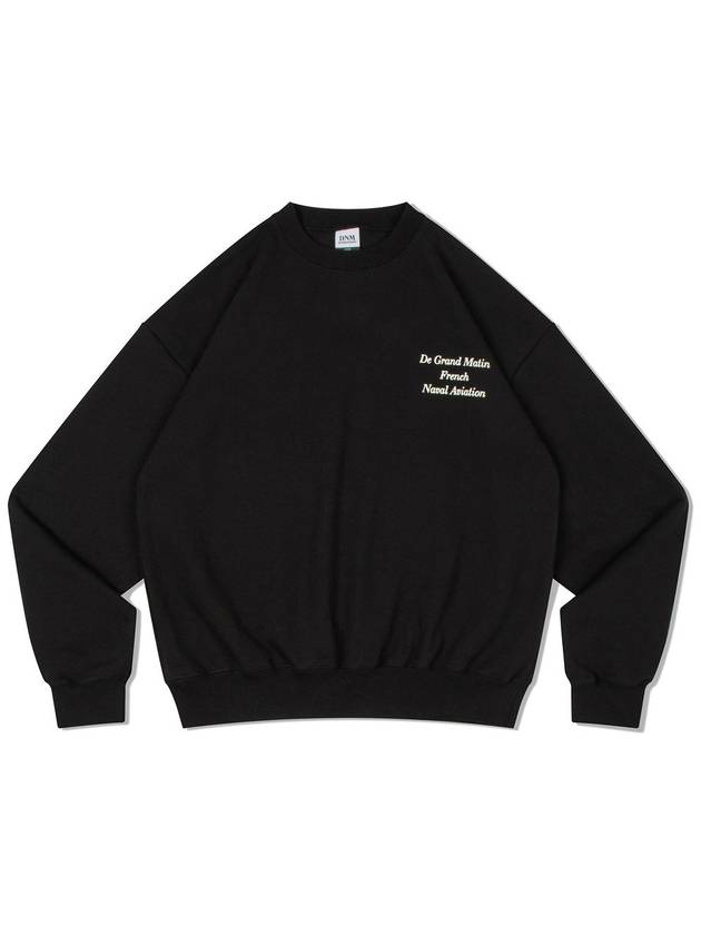 V Heavy Sweat Slogan Sweatshirt Black - DE GRAND MATIN - BALAAN 3