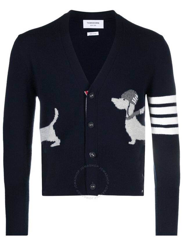 Hector 4 Bar Stripe Cardigan Black - THOM BROWNE - BALAAN 2