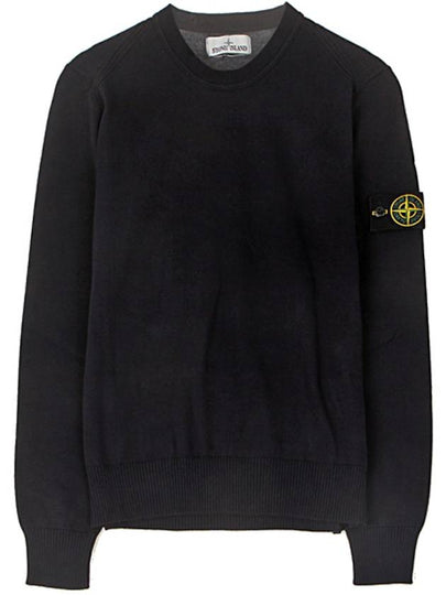 Men's Logo Wappen Knit Top Navy - STONE ISLAND - BALAAN 2