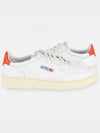 Men's Medalist Low Top Sneakers White Orange - AUTRY - BALAAN 2