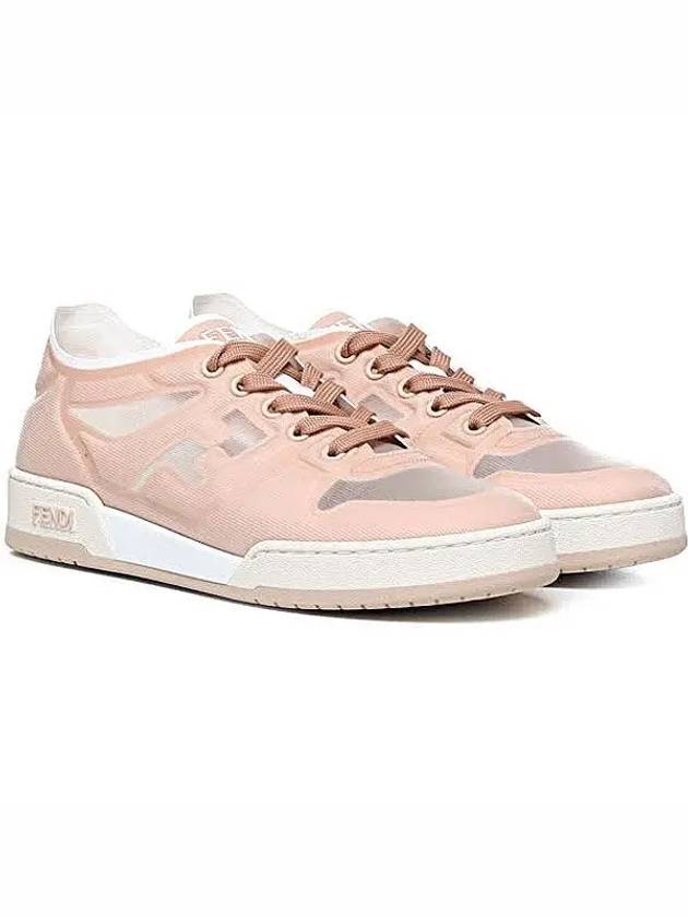 Match Mesh Low-Top Sneakers Light Pink - FENDI - BALAAN 2