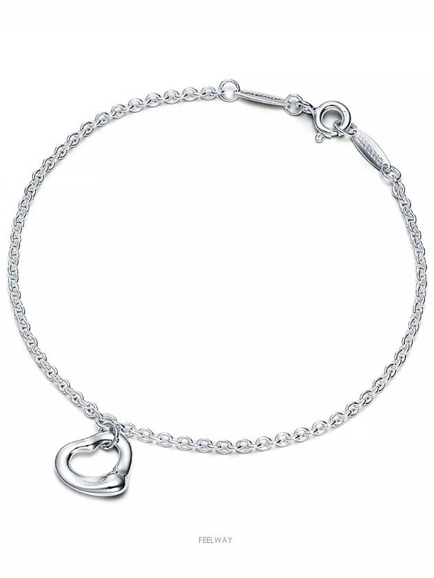 Women's Elsa Peretti Open Heart Large Bracelet Silver - TIFFANY & CO. - BALAAN 2