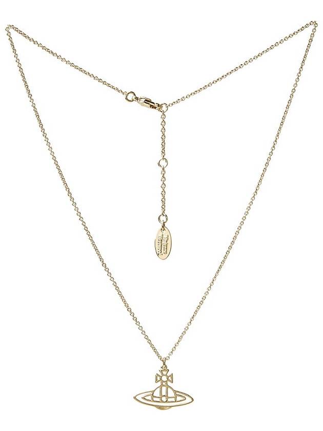 Women's Thin Line Short Flat ORB Pendant Necklace Gold - VIVIENNE WESTWOOD - BALAAN 10