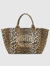 Leopard Oversized Tote Bag for Women - GANNI - BALAAN 1