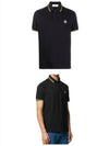 Men's Two Line Logo Patch PK Shirt Navy - STONE ISLAND - BALAAN.
