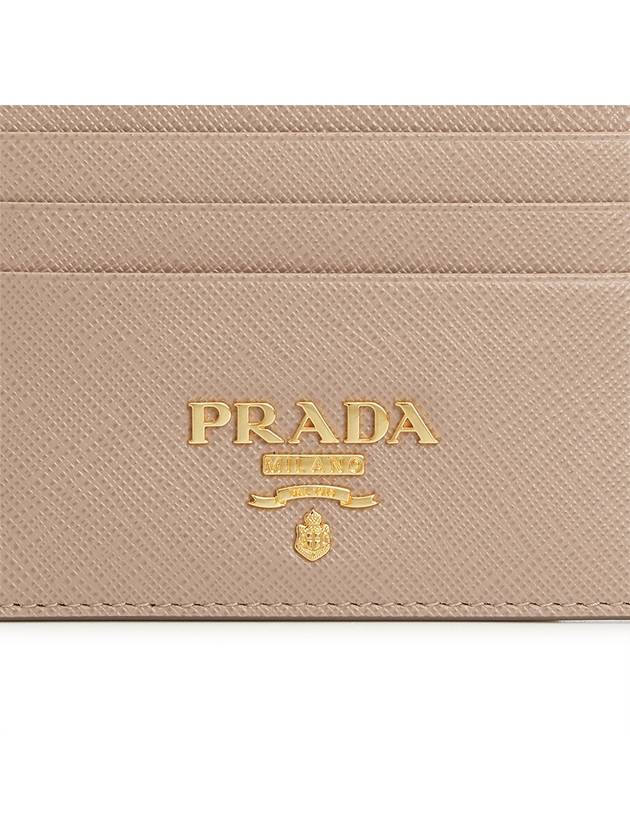 Metal Logo Saffiano Card Wallet Powder Pink - PRADA - BALAAN 6