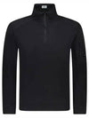 Light Fleece Half Zip-Up Sweatshirt Black - CP COMPANY - BALAAN 2