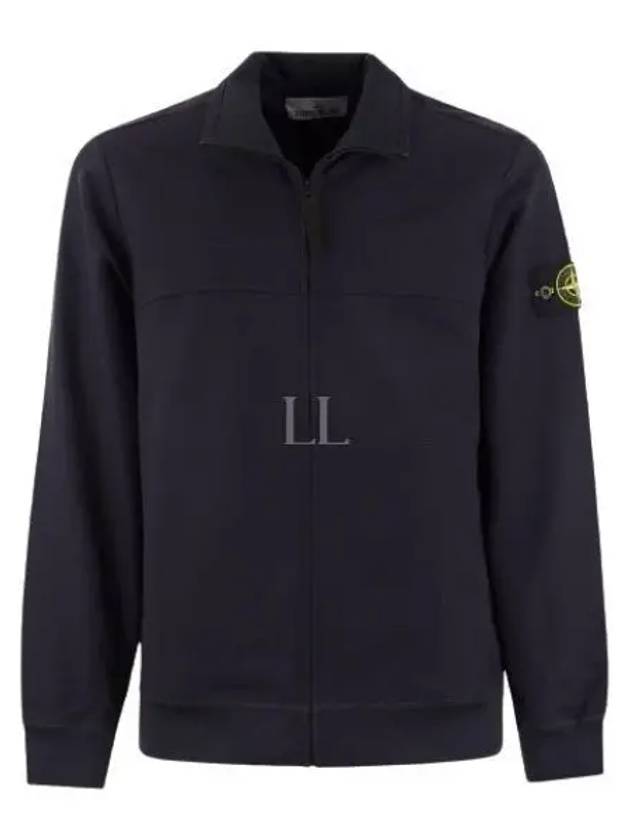 Logo Badge Zipper Comfort Fit Fleece Track Jacket Navy - STONE ISLAND - BALAAN 2