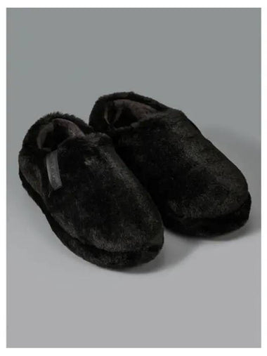 Jeans Faux Fur Slippers Black - CALVIN KLEIN - BALAAN 1