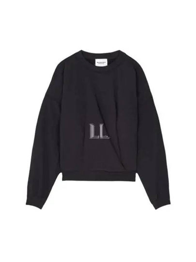 Sheila Cropped Cotton Sweatshirt Black - ISABEL MARANT - BALAAN 2