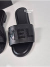 Stitched Lettering Logo Slippers Slide Sandals Black 36 G39988 - CHANEL - BALAAN 5