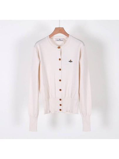 Bea Logo Cardigan Cream - VIVIENNE WESTWOOD - BALAAN 2