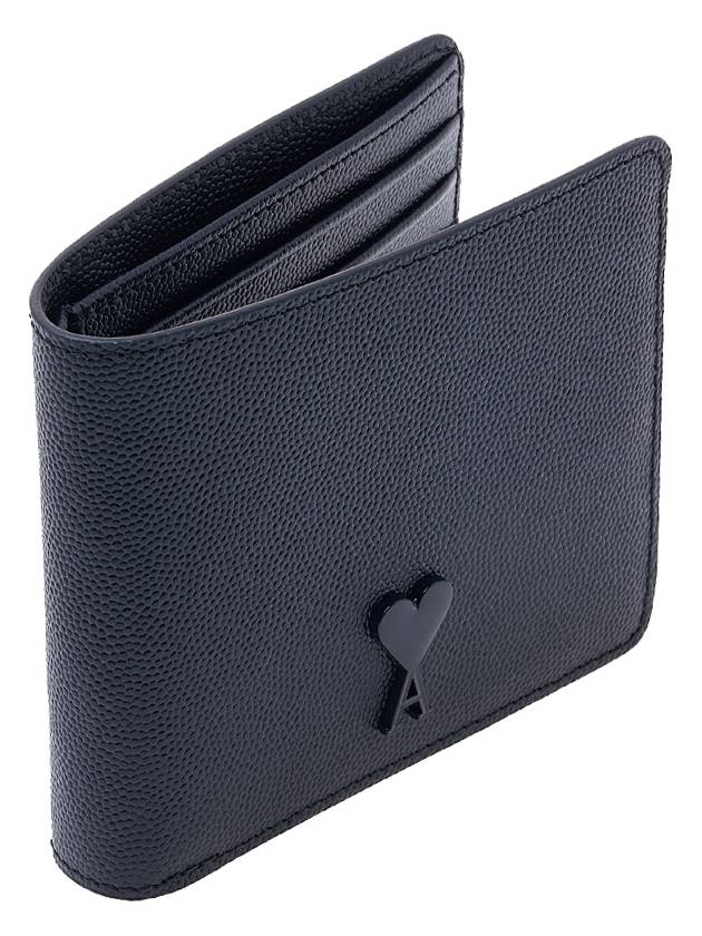 Heart Logo Half Wallet Navy - AMI - BALAAN 3