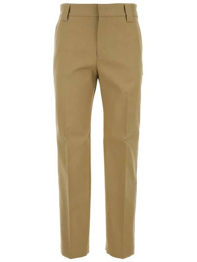 Men's Cotton Gabardine Straight Pants Light Beige - VALENTINO - BALAAN 2