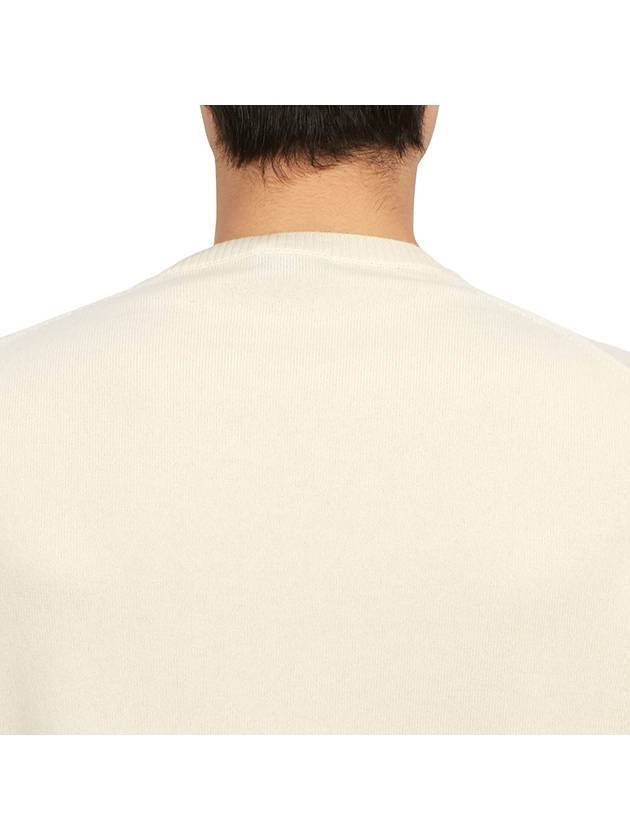 Men's Crew Neck Cashmere Knit Top Off White - DRUMOHR - BALAAN 8