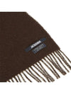 Lecharpe Fringe Logo Virgin Wool Muffler Brown - JACQUEMUS - BALAAN 7