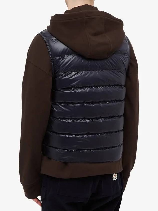 Gui Logo Patch Padded Vest Night Blue - MONCLER - BALAAN 5