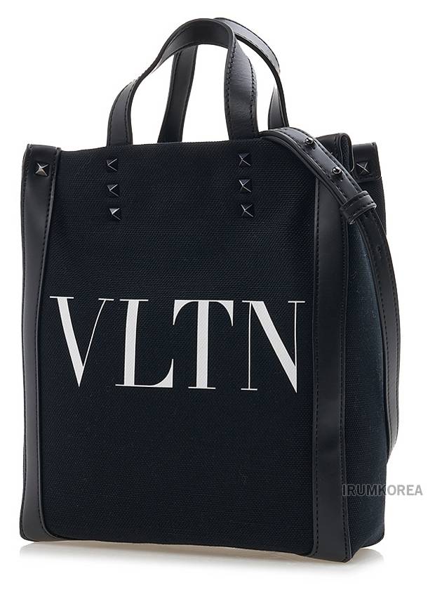 Logo Print Tote Bag Black - VALENTINO - BALAAN 3