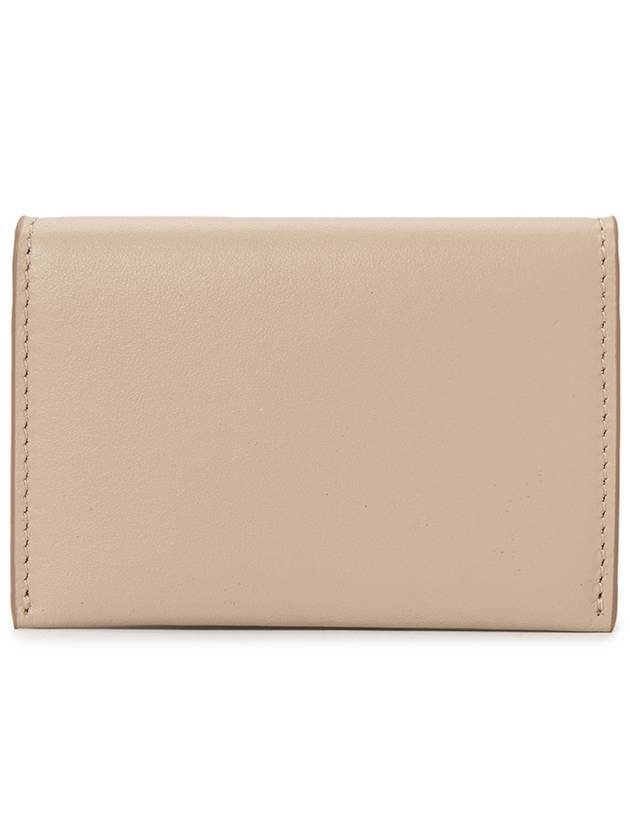 Folded Leather Card Wallet Taupe Beige - ACNE STUDIOS - BALAAN 3