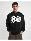 Two Dice Crew Neck Sweatshirt Black - STUSSY - BALAAN 6