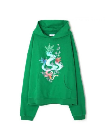 ERL Printed Hoodie Knit Green ERL07T025 Printed Hoodie - ERL - BALAAN 1