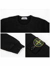 Wappen Patch Crew Neck Cotton Sweatshirt Black - STONE ISLAND - BALAAN 6