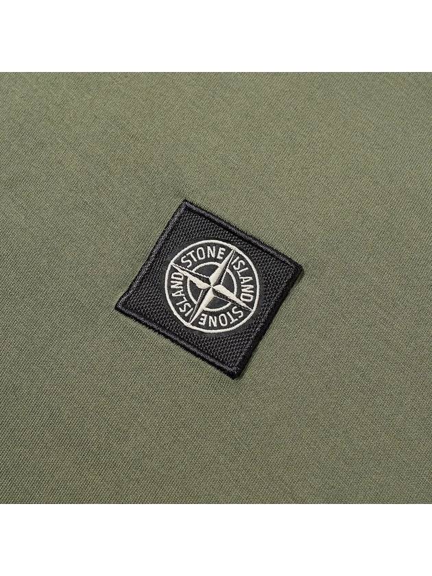 Logo Patch Short Sleeve T-Shirt Khaki - STONE ISLAND - BALAAN 4