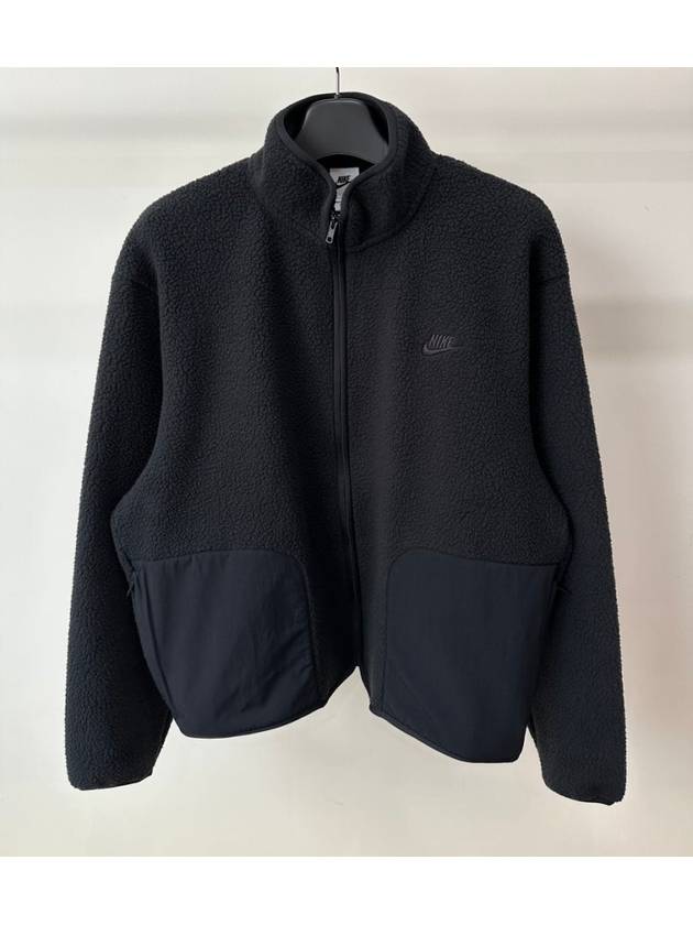 Club Fleece Winterized Zip-Up Jacket Iron Black - NIKE - BALAAN 7