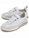 Fine Kid Suede Tech Runner White - THOM BROWNE - BALAAN 2