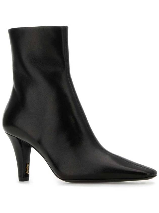 Jill Leather Ankle Boots Black - SAINT LAURENT - BALAAN 3