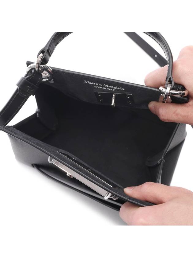 Snatched Handbag Small Tote Bag Black - MAISON MARGIELA - BALAAN 7