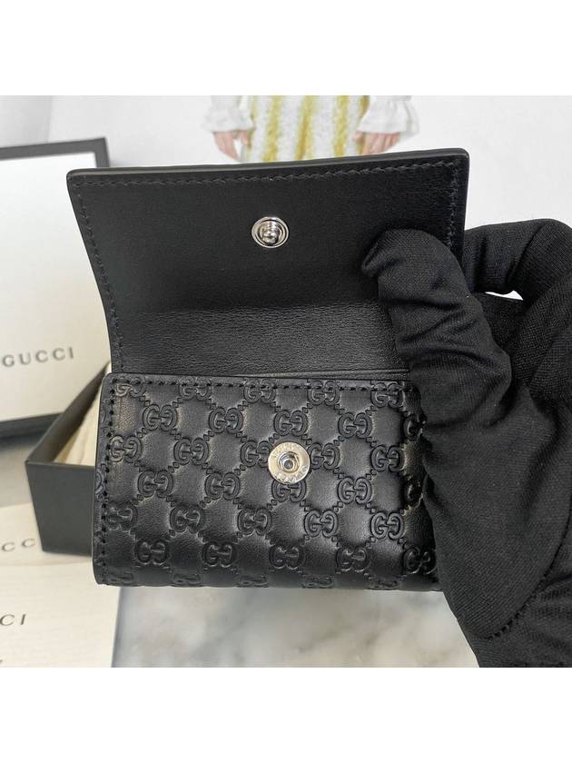 Microssima GG Bifold Silver Key Holder Black - GUCCI - BALAAN 6