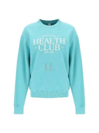 Health Club Print Cotton Sweatshirt Mint - SPORTY & RICH - BALAAN 2