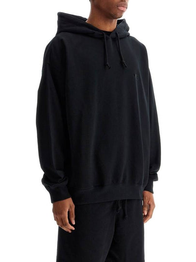 men's black hoodie in recycled cotton and polyester - Y-3 - BALAAN 2