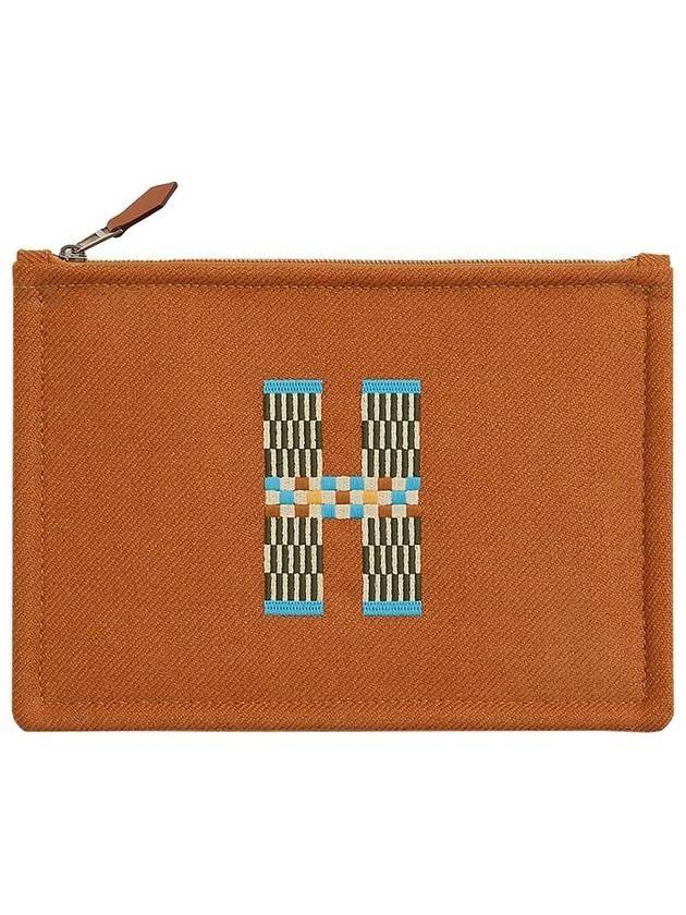 Flat H Nat Clutch Bag Cognac - HERMES - BALAAN 1