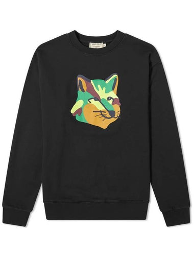 Men s Big Foxhead Patch Sweatshirt Black - MAISON KITSUNE - BALAAN 1