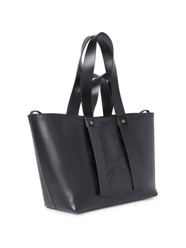 Tote Bag OWNA223C99LEA001 1000 Black - OFF WHITE - BALAAN 3