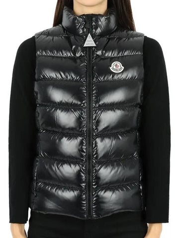 Kids GHANY logo patch padded vest black 1A52810 68950 999 12 14A Adults can wear - MONCLER - BALAAN 1