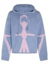 Anchor Logo Oversized Merino Wool Hoodie Blue - JW ANDERSON - BALAAN 2