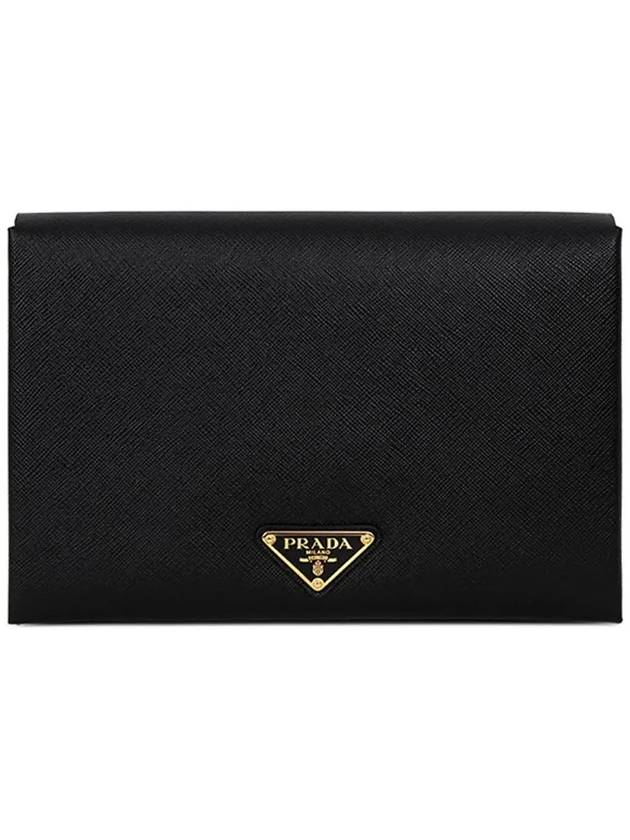 Saffiano Document Clutch Bag Black - PRADA - BALAAN 2