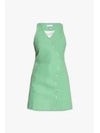 Suiting Sleeveless Short Dress Women's Green - GANNI - BALAAN 2