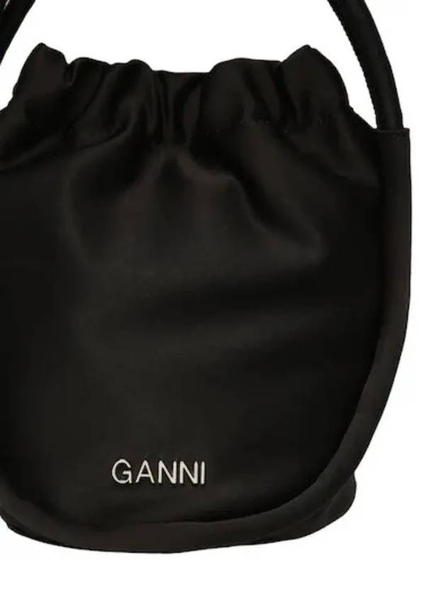 Recycled Nylon Bucket Bag Black - GANNI - BALAAN 3