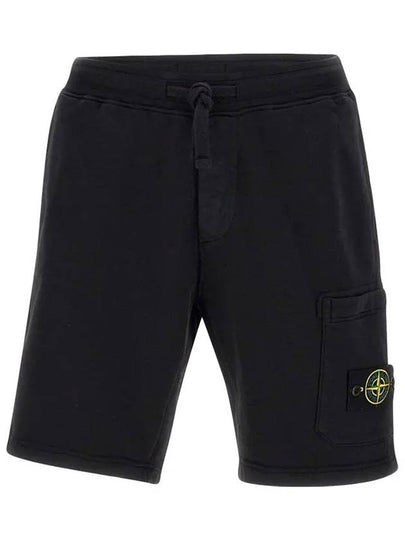 Wappen Patch Pocket Drawstring Shorts Black - STONE ISLAND - BALAAN 2