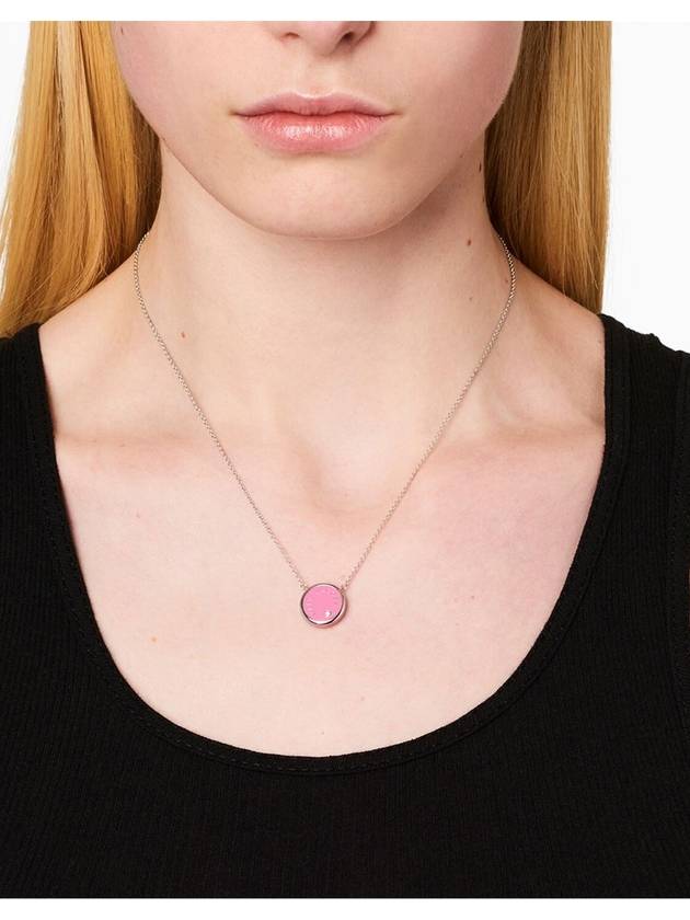 Reversible Medallion Pendant Necklace Pink - MARC JACOBS - BALAAN 5