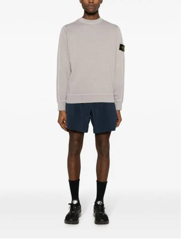 Garment Dyed Malfile Crewneck Sweatshirt Grey Heather - STONE ISLAND - BALAAN 3